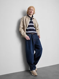 Long-Sleeve Stripe Polo Shirt