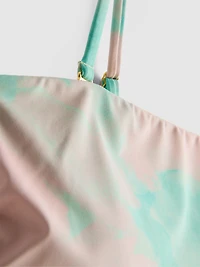 Scenic-Print Ruched Swimsuit