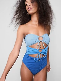 Cutout Bandeau Swimsuit