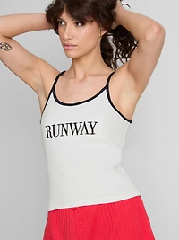 The Devil Wears Prada Ribbed Pajama Vest
