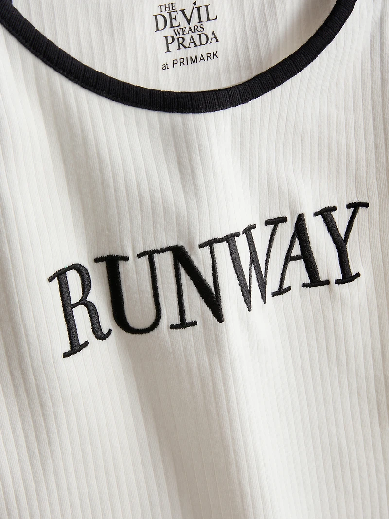 The Devil Wears Prada Ribbed Pajama Vest