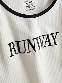 The Devil Wears Prada Ribbed Pajama Vest