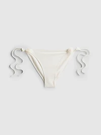 3D Floral Tie Side Bikini Bottoms