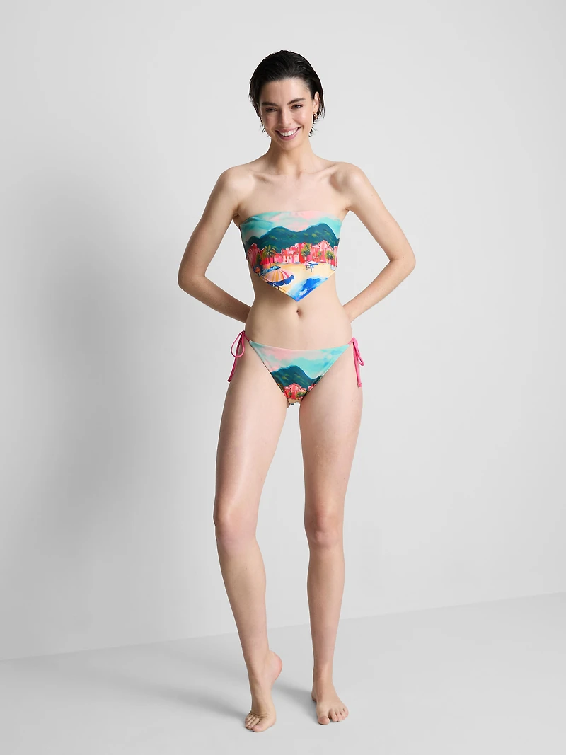 Scenic Print Bandana Bikini Top