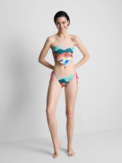 Scenic Print Bandana Bikini Top