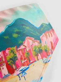 Scenic Print Bandana Bikini Top