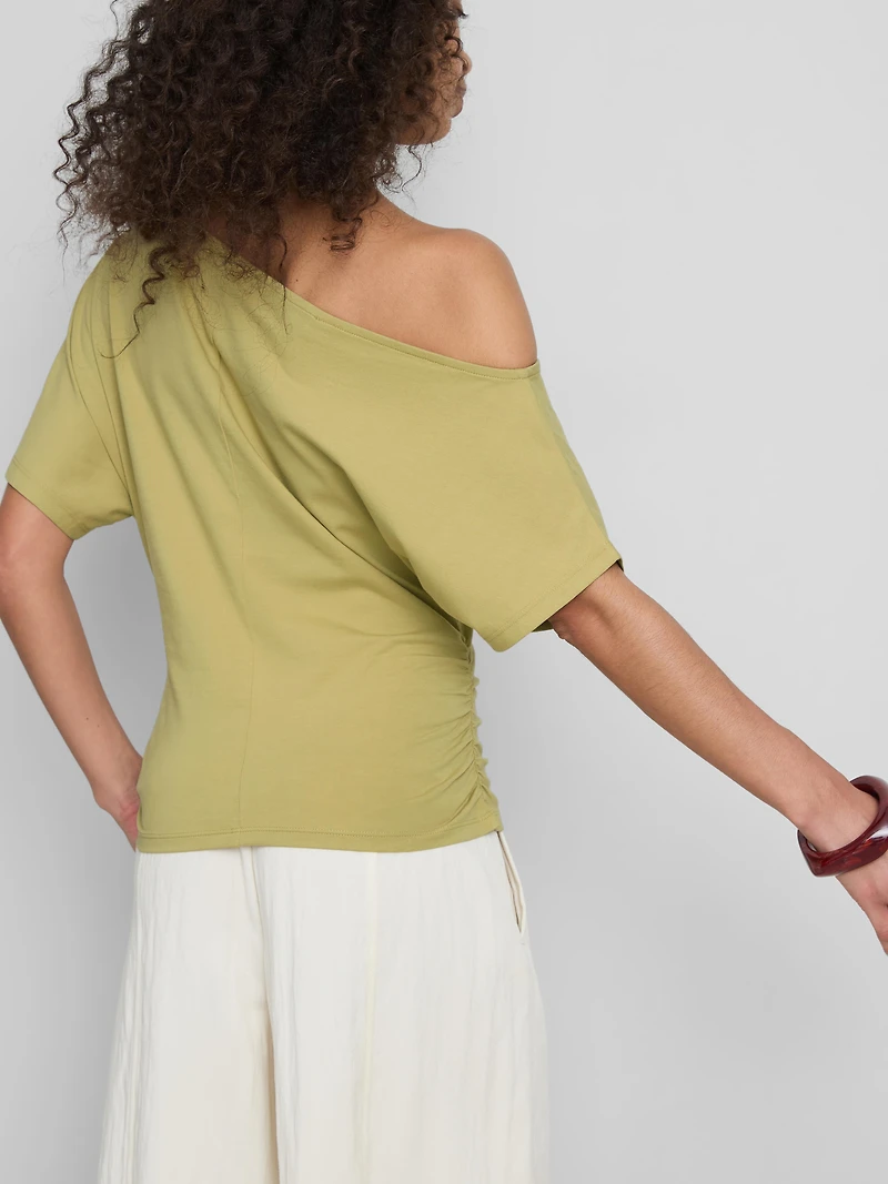 Paula Echevarría Ruched Off-Shoulder Top
