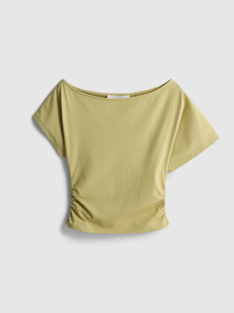 Paula Echevarría Ruched Off-Shoulder Top