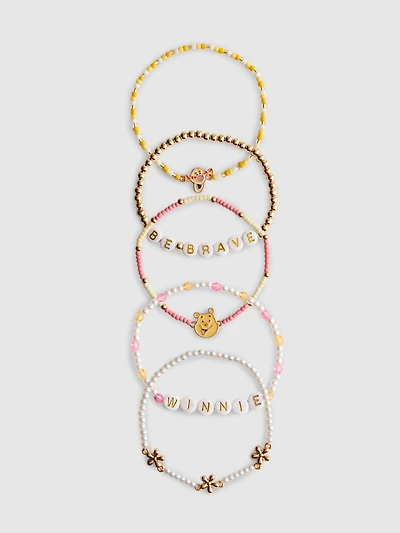 5pk Disney’s Winnie the Pooh Beaded Charm Bracelets