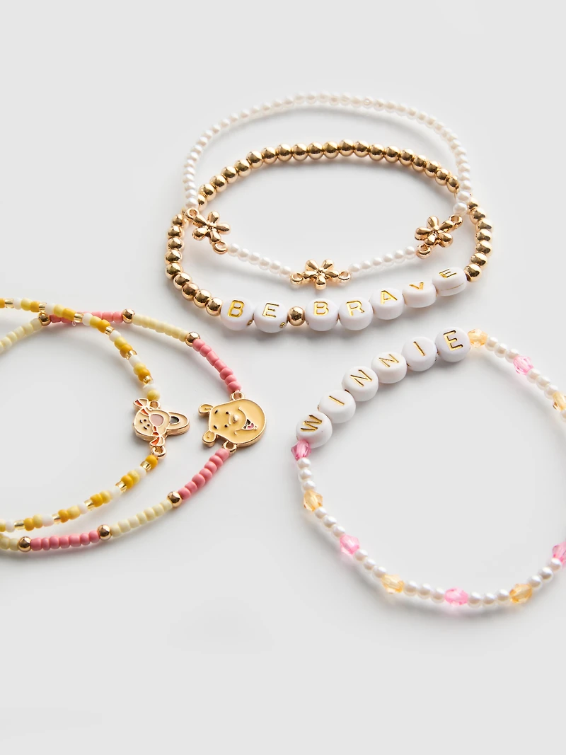 5pk Disney’s Winnie the Pooh Beaded Charm Bracelets