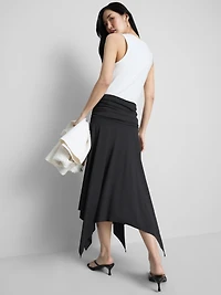 Hanky Hem Midi Skirt