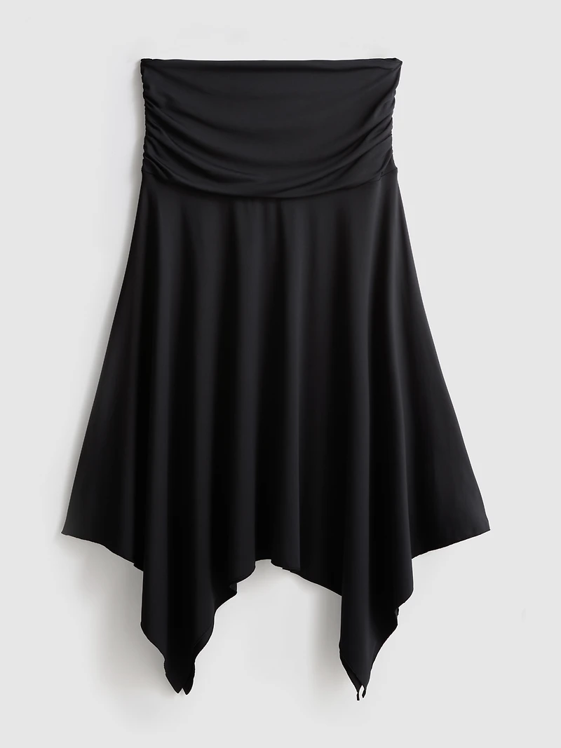 Hanky Hem Midi Skirt