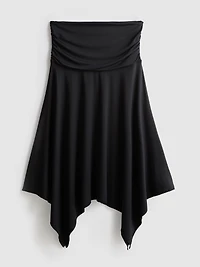 Hanky Hem Midi Skirt