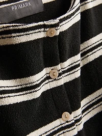 Paula Echevarría Knitted Stripe Button Down Top