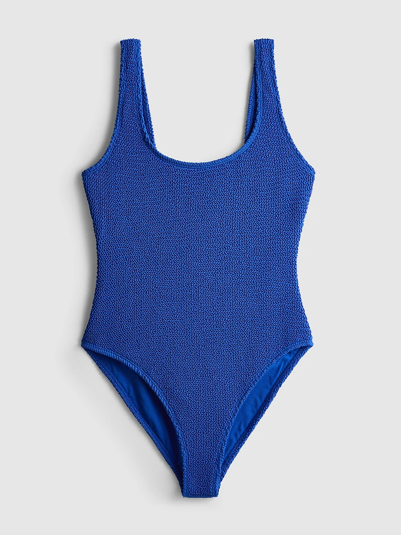 Crinkle Scoop Back Swimsuit