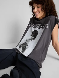 YUNGBLUD Cotton Graphic Tank Top