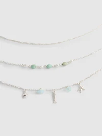 3pk Mixed Charm Necklaces