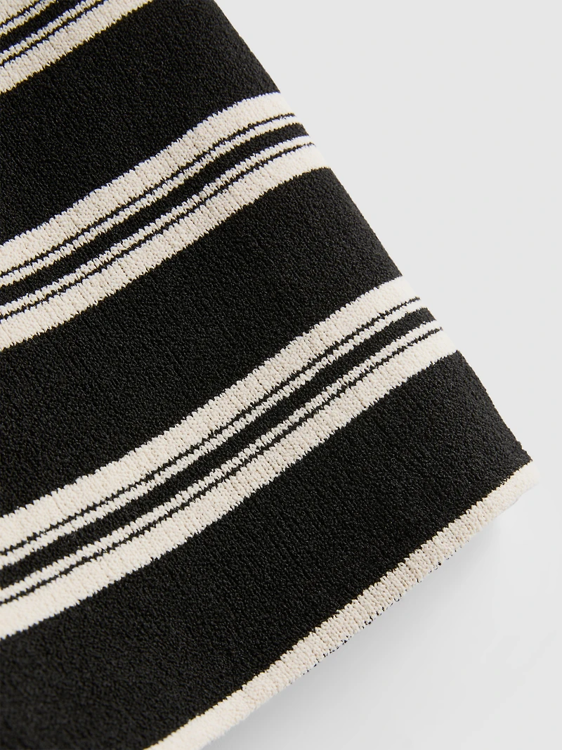 Paula Echevarría Knitted Striped Mini Shorts