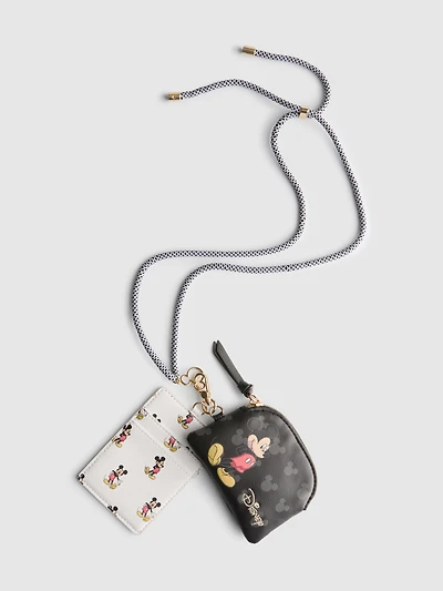 Disney's Mickey Mouse Faux Leather Lanyard Wallet