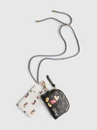 Disney's Mickey Mouse Faux Leather Lanyard Wallet