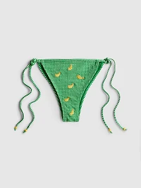 Gingham Banana Side-Tie Bikini Bottoms