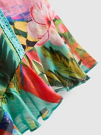 Tropical Printed Frill Shorts