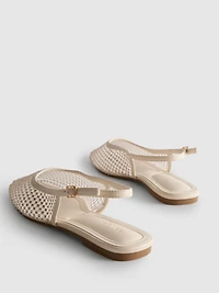 Slingback Rhinestone Ballerina Flats
