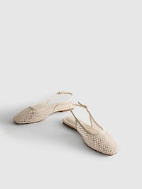 Slingback Rhinestone Ballerina Flats