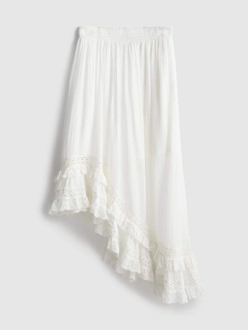 The Primark Scene | Asymmetrical Broderie Maxi Skirt