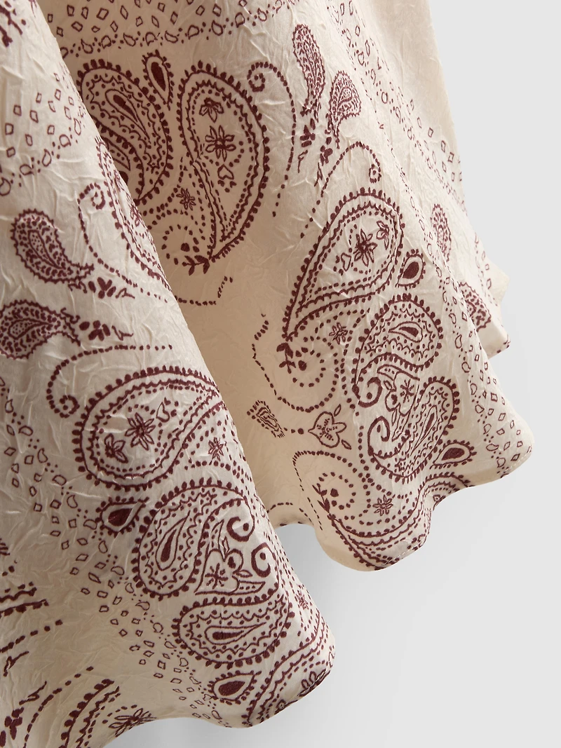 Paula Echevarría Printed Satin Bias Maxi Skirt