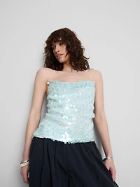 The Primark Scene | Strappy Sequin Cowl-Neck Top