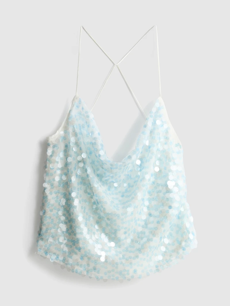 The Primark Scene | Strappy Sequin Cowl-Neck Top