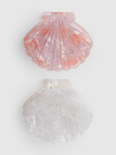 2pk Shell Hair Clips