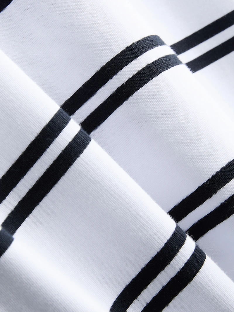 Long-Sleeve Stripe Polo Shirt