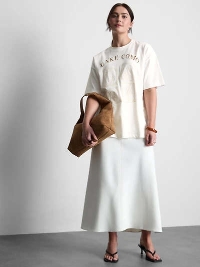 Oversized Embroidered Lake Como Tee