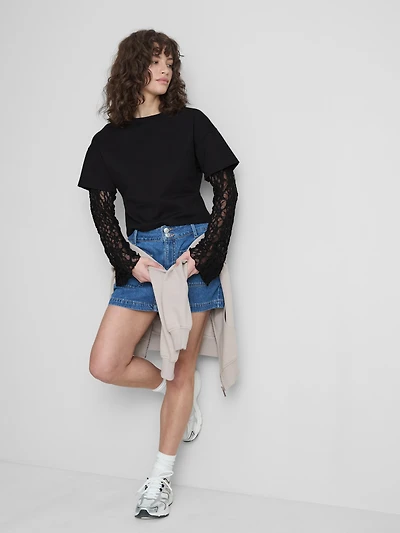 The Primark Scene | Layered Lace T-Shirt