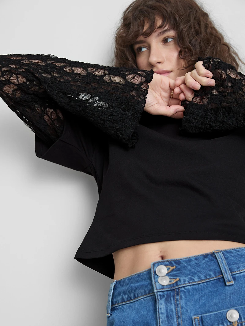 The Primark Scene | Layered Lace T-Shirt