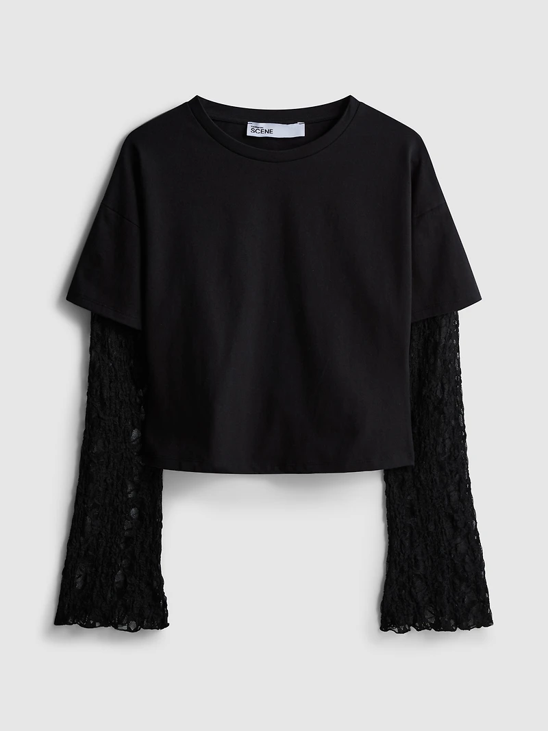 The Primark Scene | Layered Lace T-Shirt