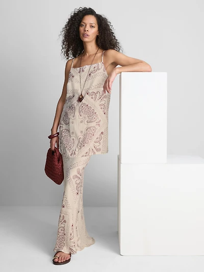 Paula Echevarría Crushed Satin Longline Cami Top