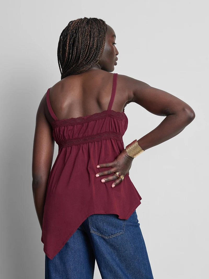 Cotton Hanky Hem Cami Top