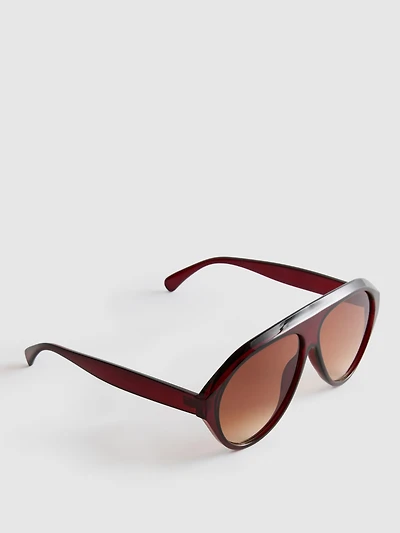 Chunky Aviator-Style Sunglasses