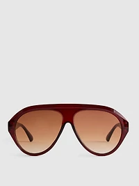 Chunky Aviator-Style Sunglasses