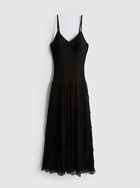 V-Neck Lace Maxi Dress