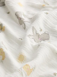 Animal Graphic Muslin Baby Blanket