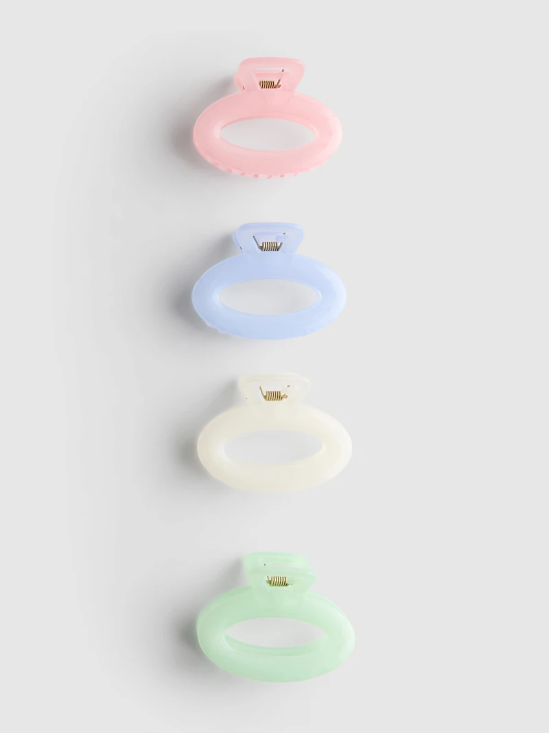 4pk Mini Jelly Claw Clips