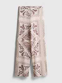 Paula Echevarría Crushed Satin Wide Leg Pants