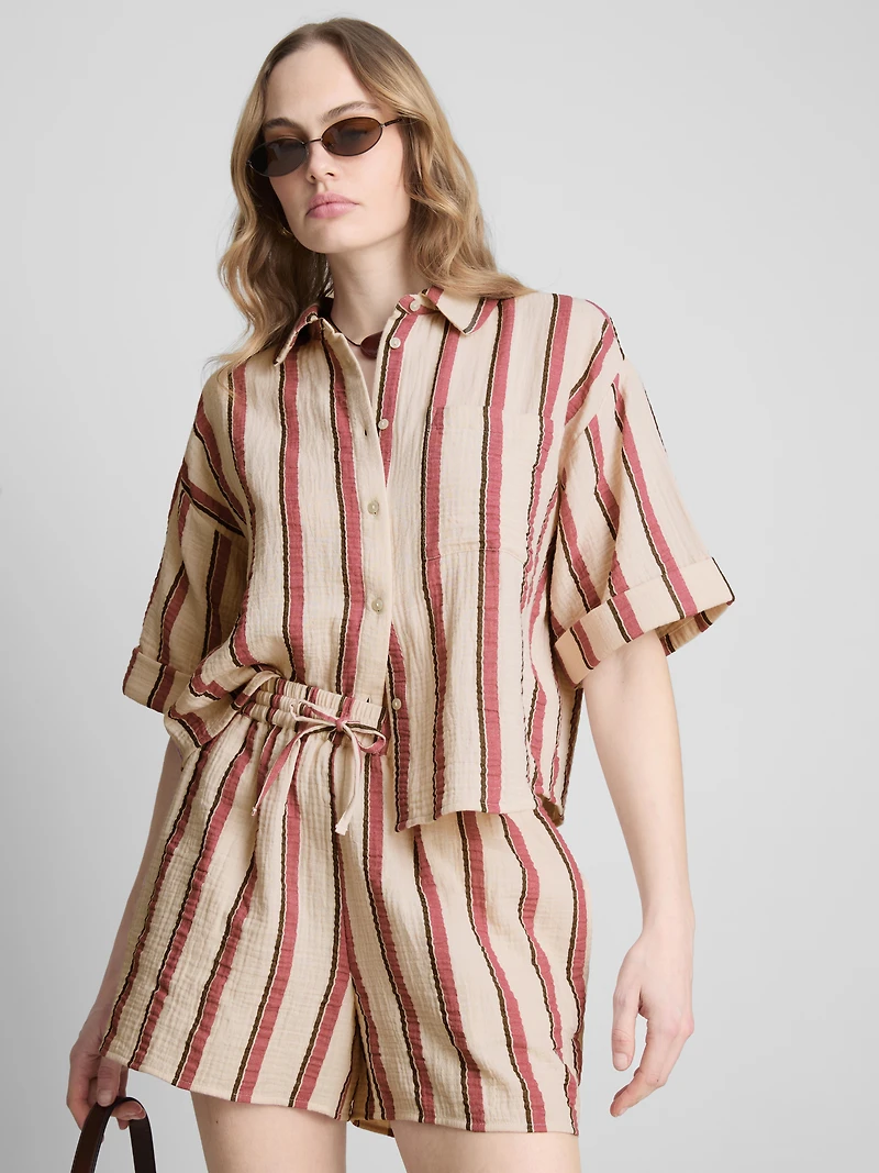 Cotton Muslin Shorts
