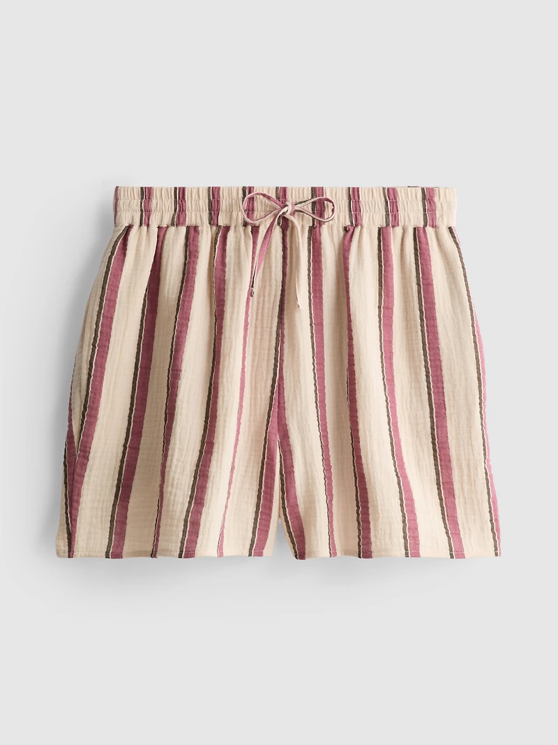 Cotton Muslin Shorts