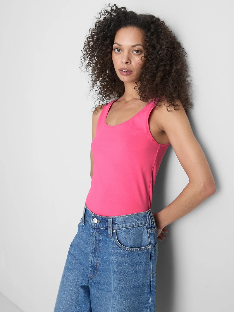 Cotton Rich Stretch Tank