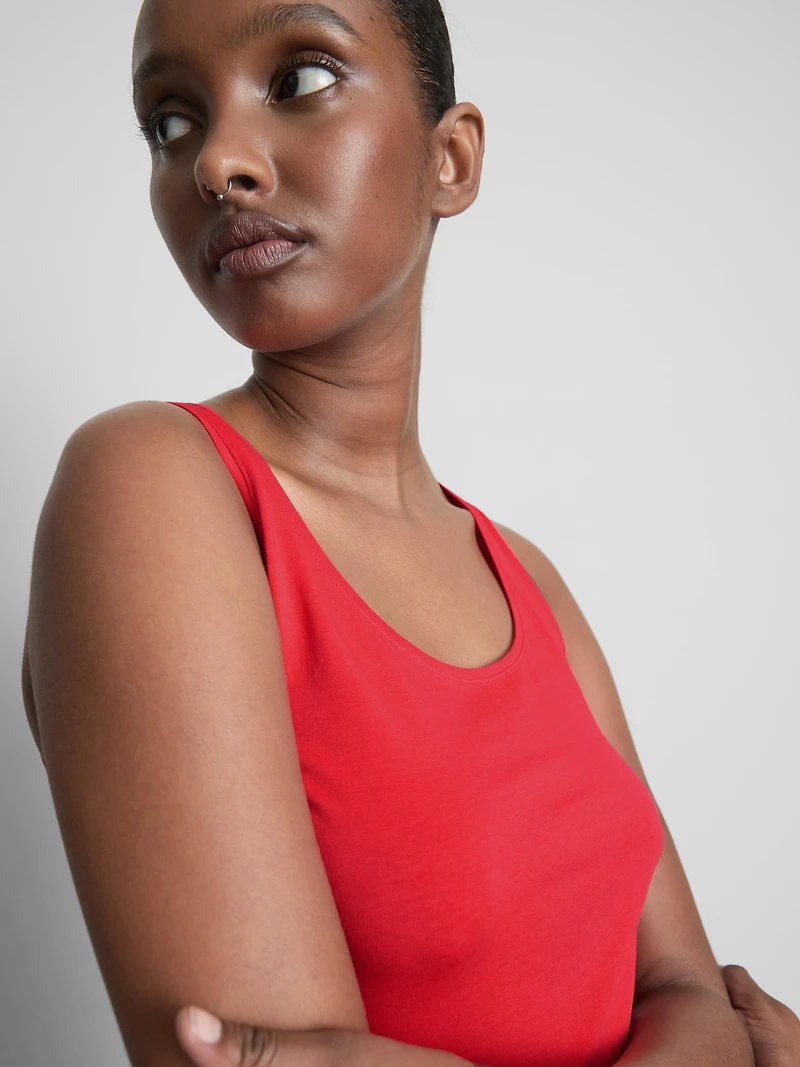 Cotton Rich Stretch Tank